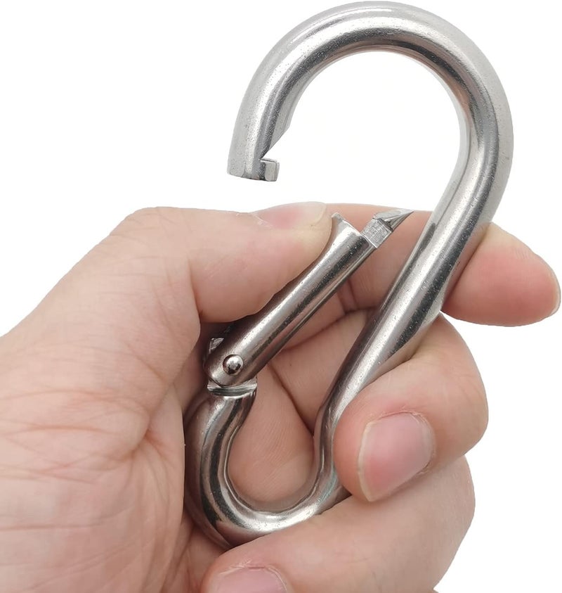 MYYZMY 4 Inch Spring Snap Hook, 304 Stainless Steel Light Duty Clip for Keys, Bag, Home Organization, 2 Pack - Image 4